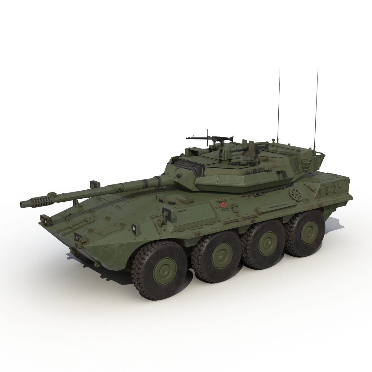 Wheeled Tank Destroyer B1 Centauro 3D model