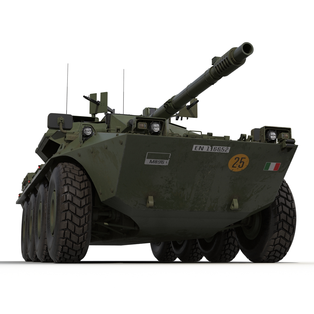 Wheeled Tank Destroyer B1 Centauro 3D model