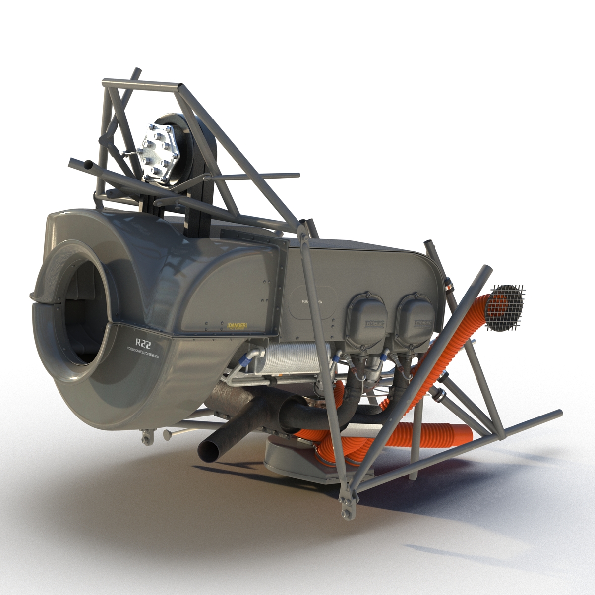 3D Light Helicopter Engine model