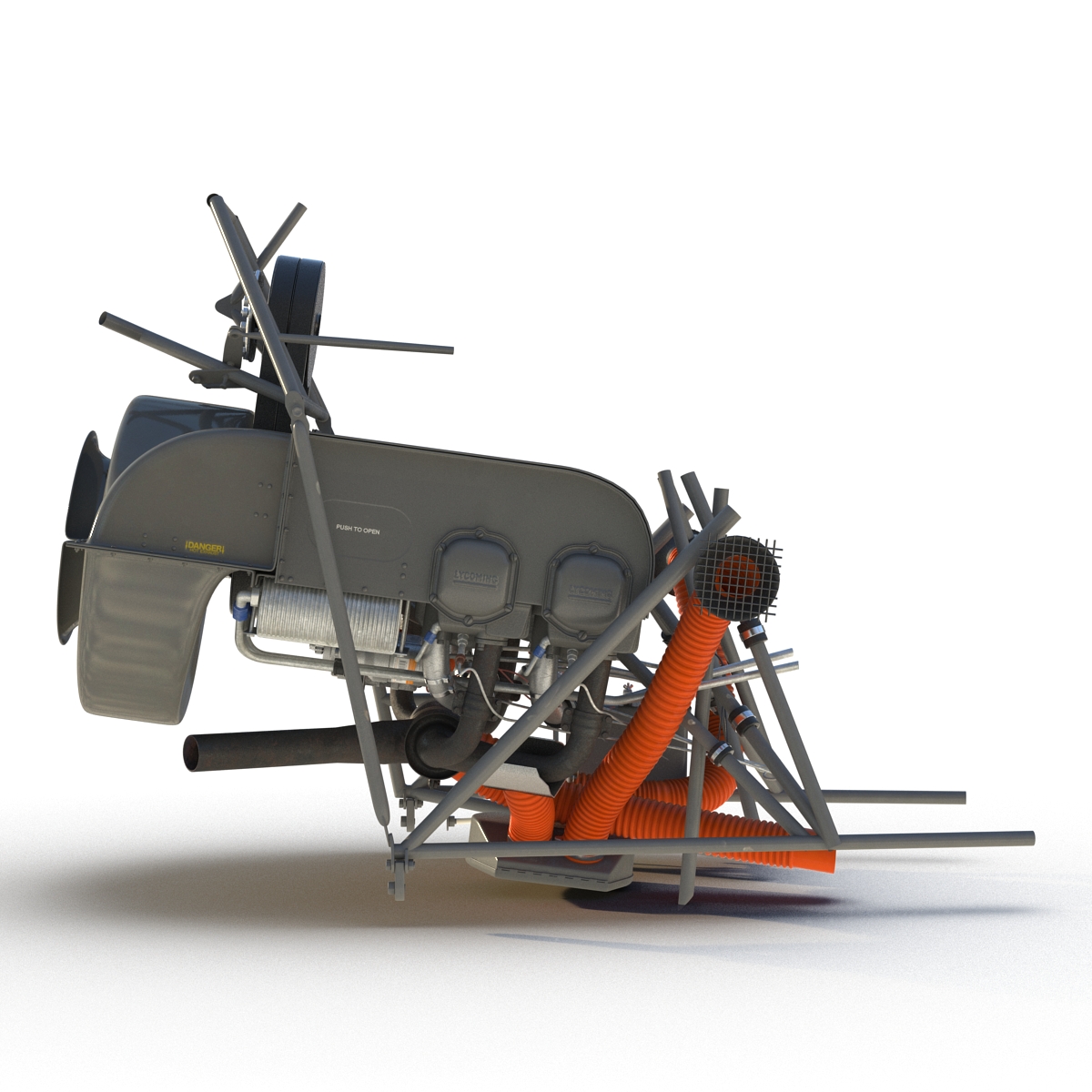 3D Light Helicopter Engine model