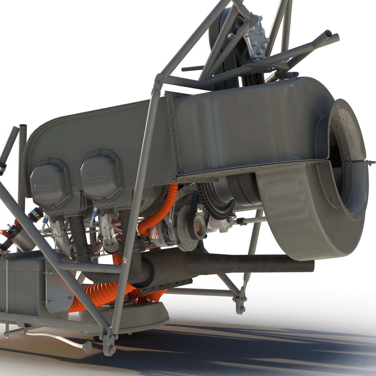 3D Light Helicopter Engine model