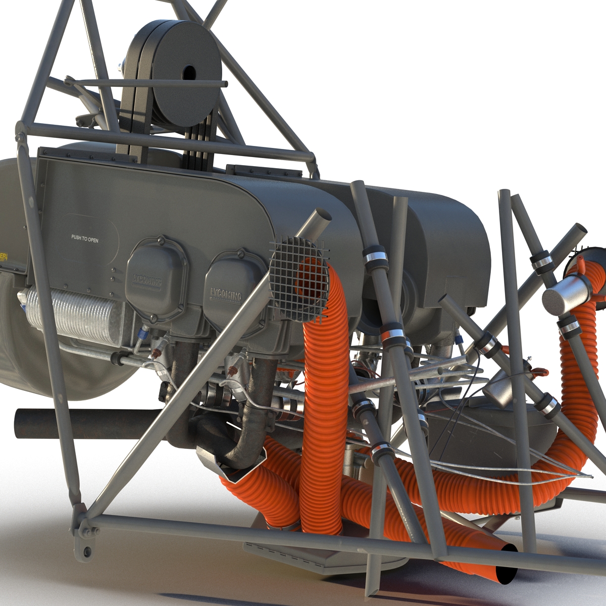 3D Light Helicopter Engine model