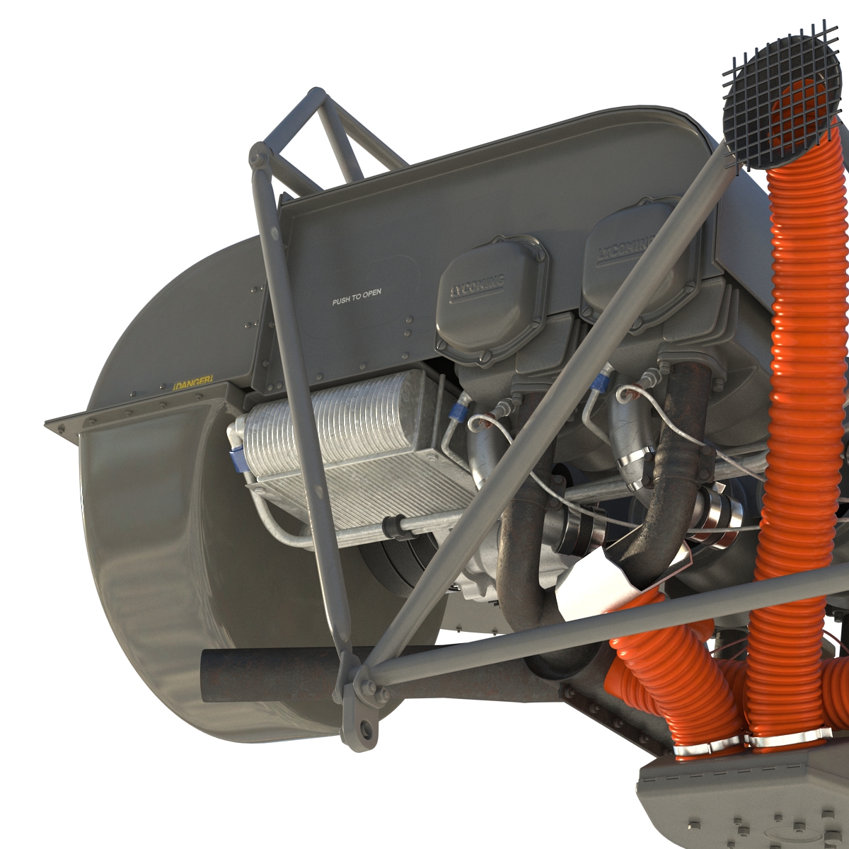 3D Light Helicopter Engine model