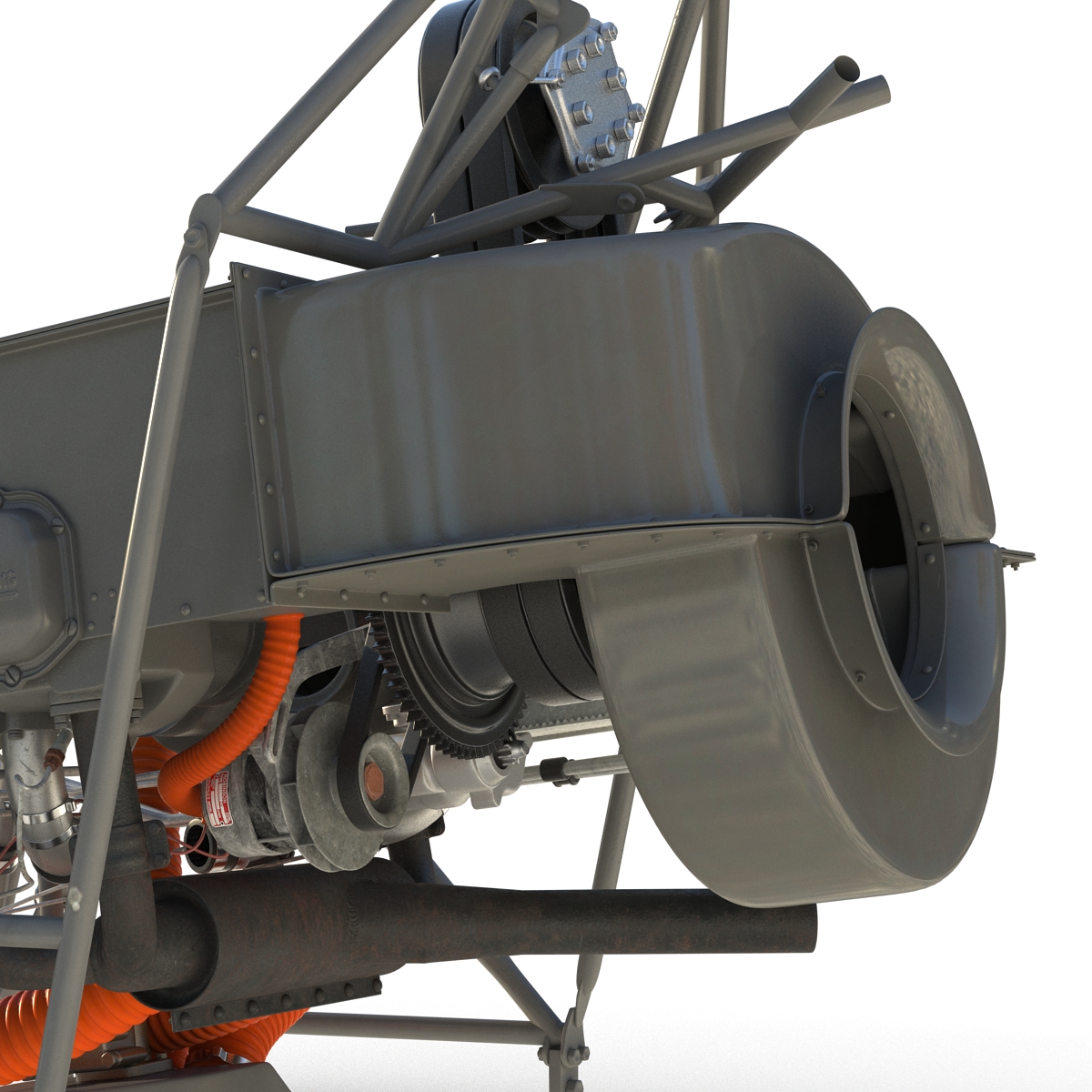 3D Light Helicopter Engine model