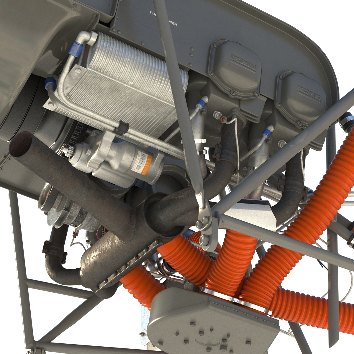 3D Light Helicopter Engine model