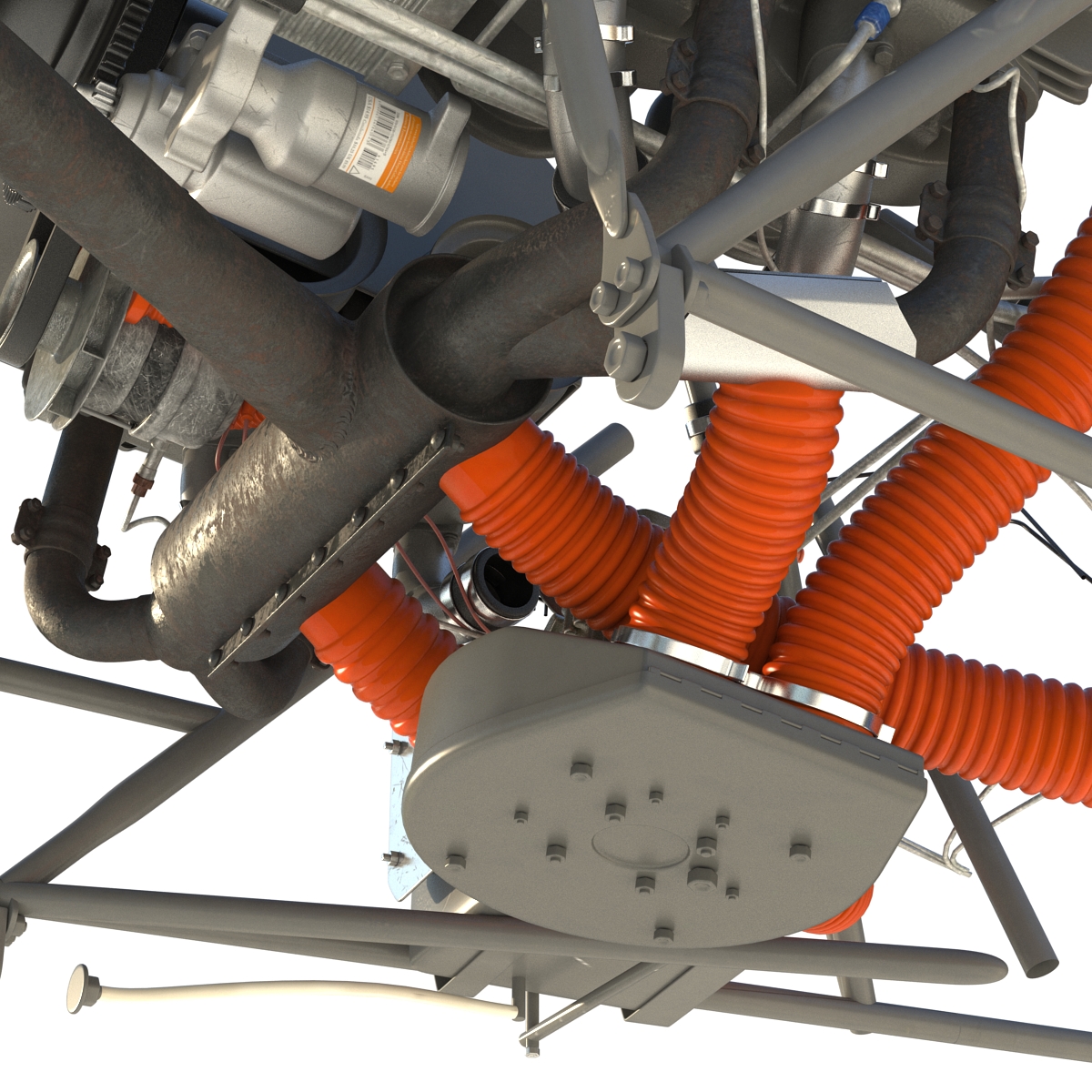 3D Light Helicopter Engine model