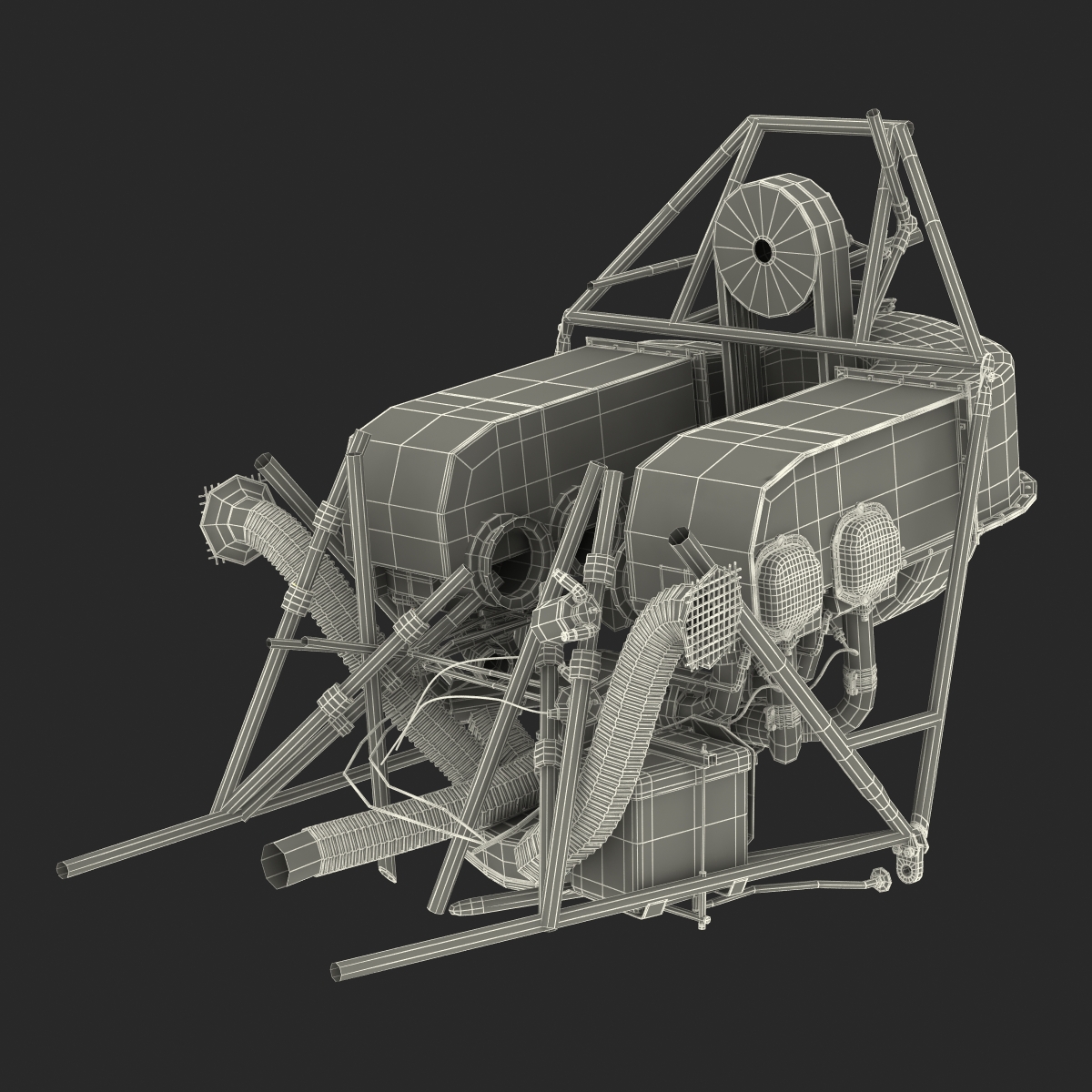 3D Light Helicopter Engine model