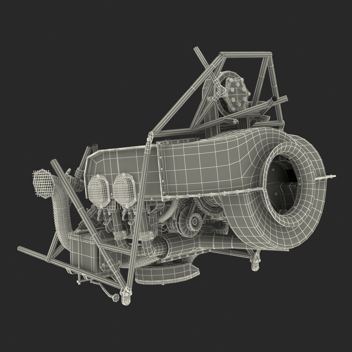 3D Light Helicopter Engine model