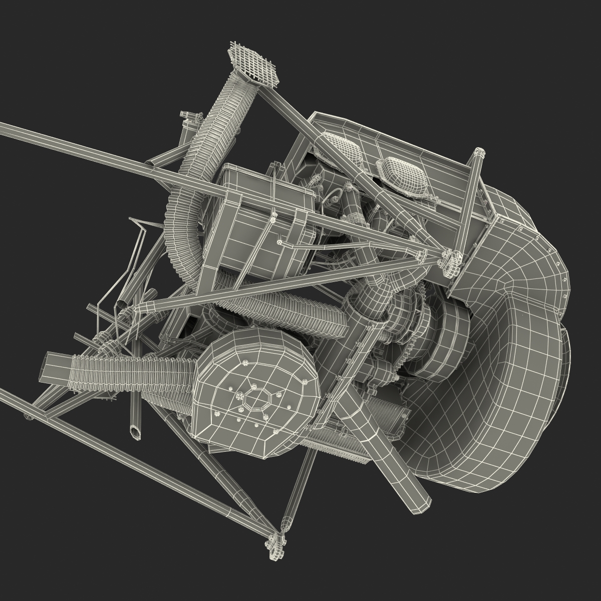 3D Light Helicopter Engine model