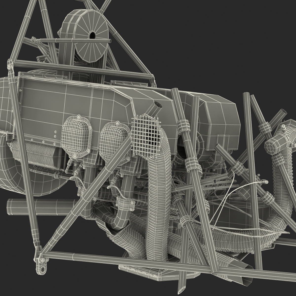 3D Light Helicopter Engine model