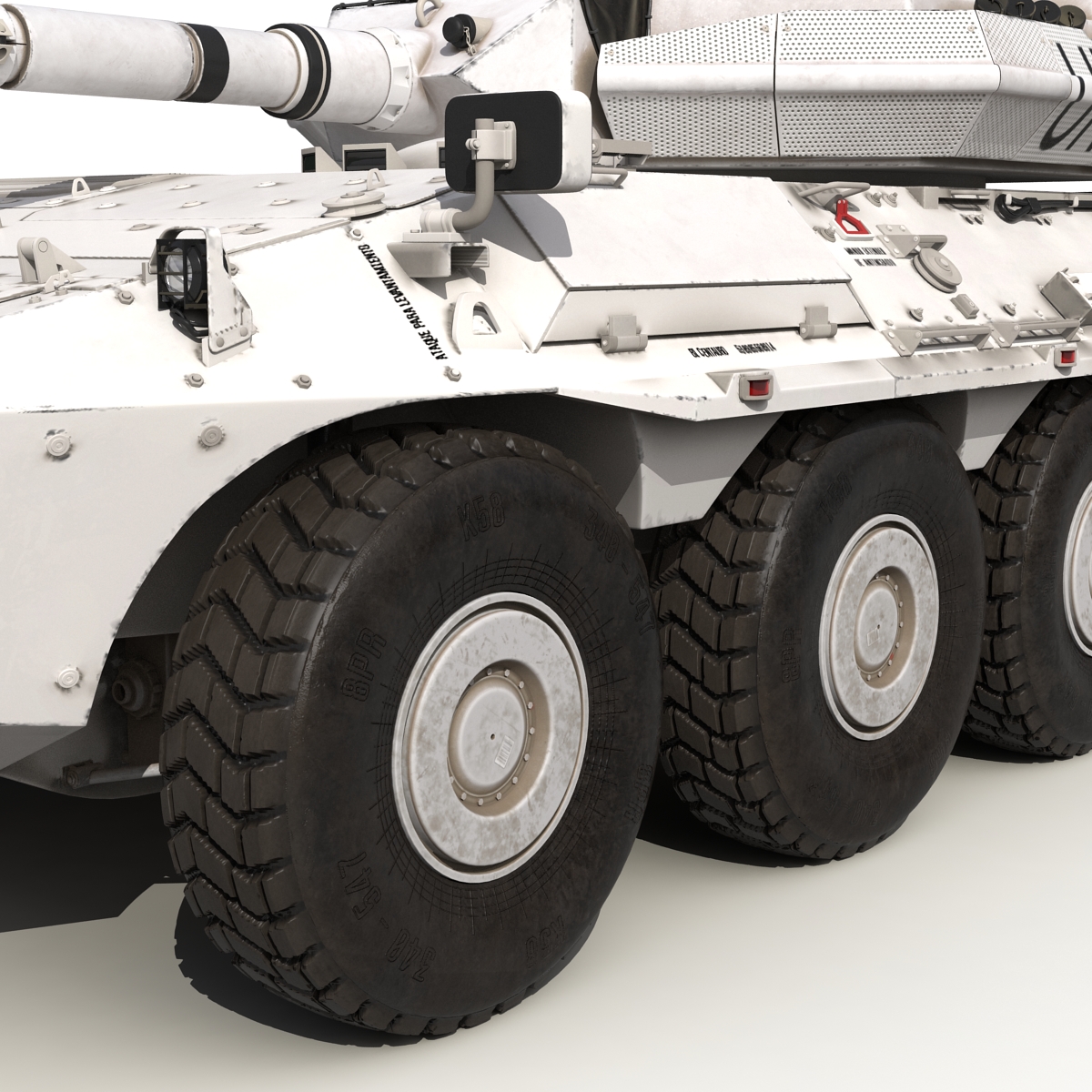 3D model Wheeled Tank Destroyer B1 Centauro White