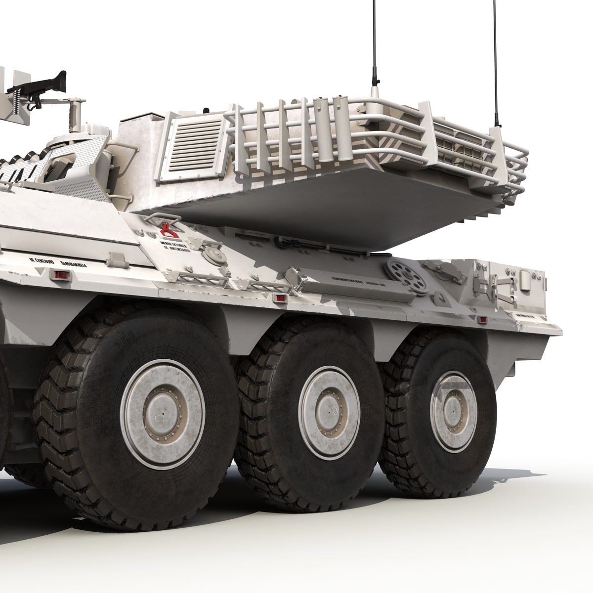 3D model Wheeled Tank Destroyer B1 Centauro White