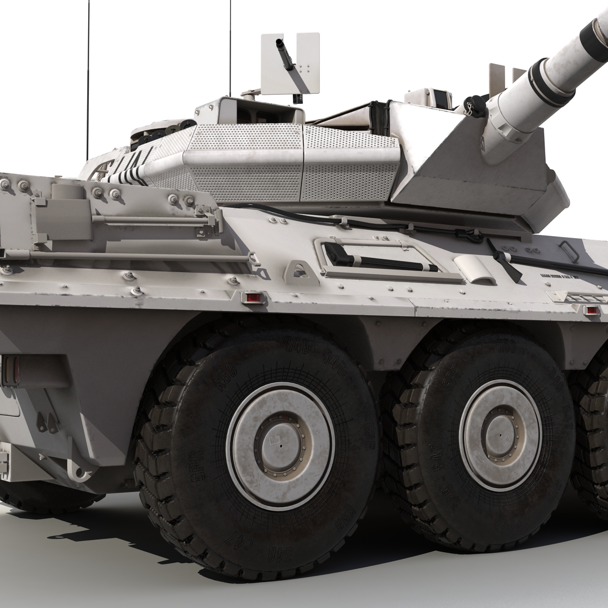 3D model Wheeled Tank Destroyer B1 Centauro White