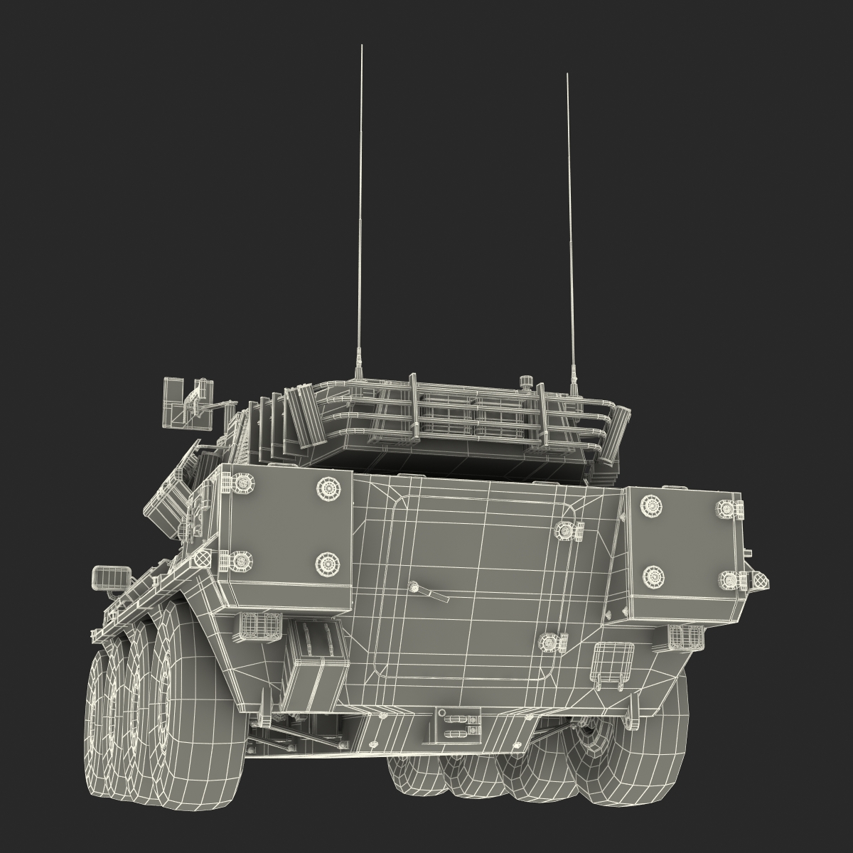 3D model Wheeled Tank Destroyer B1 Centauro White