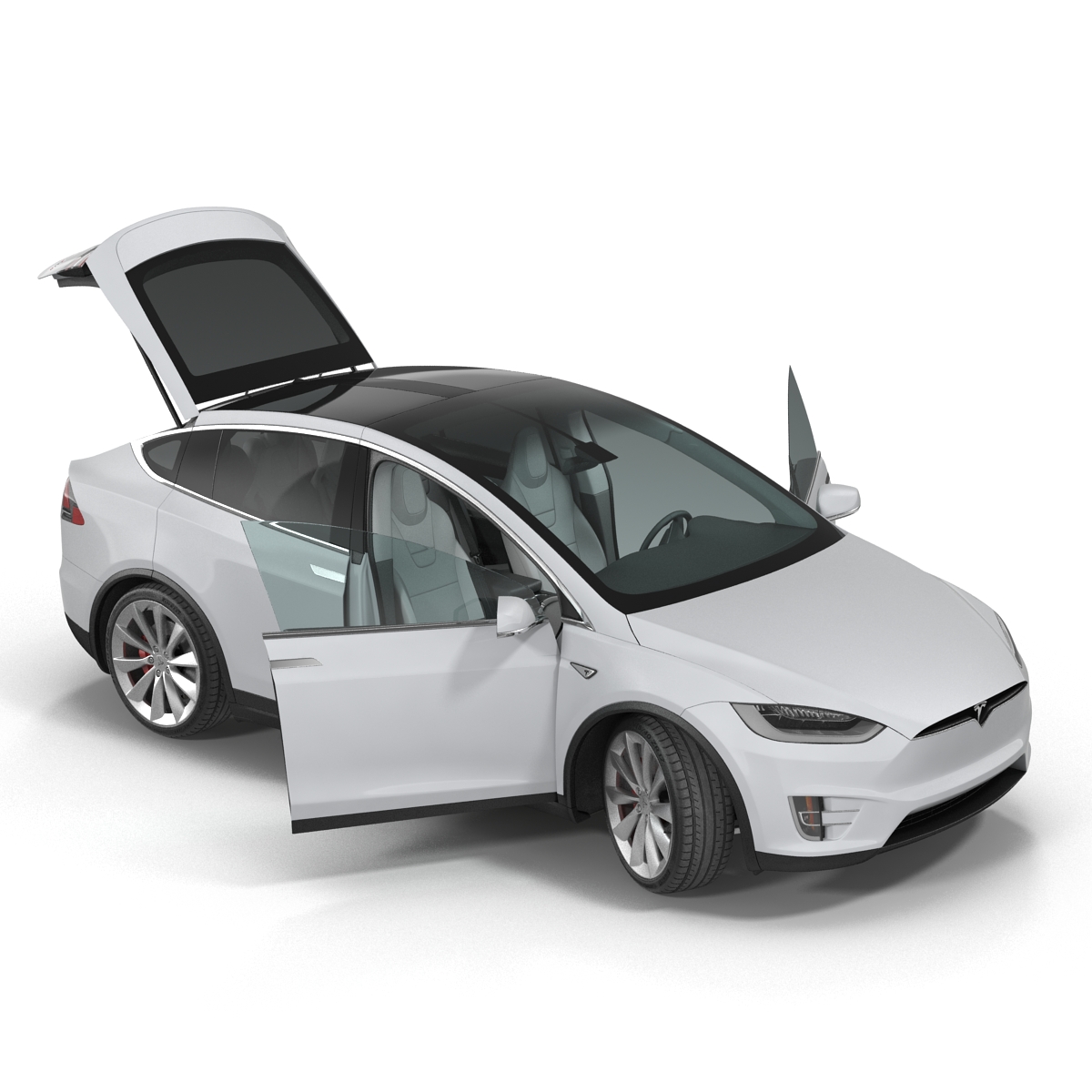 3D model Tesla Model X Rigged