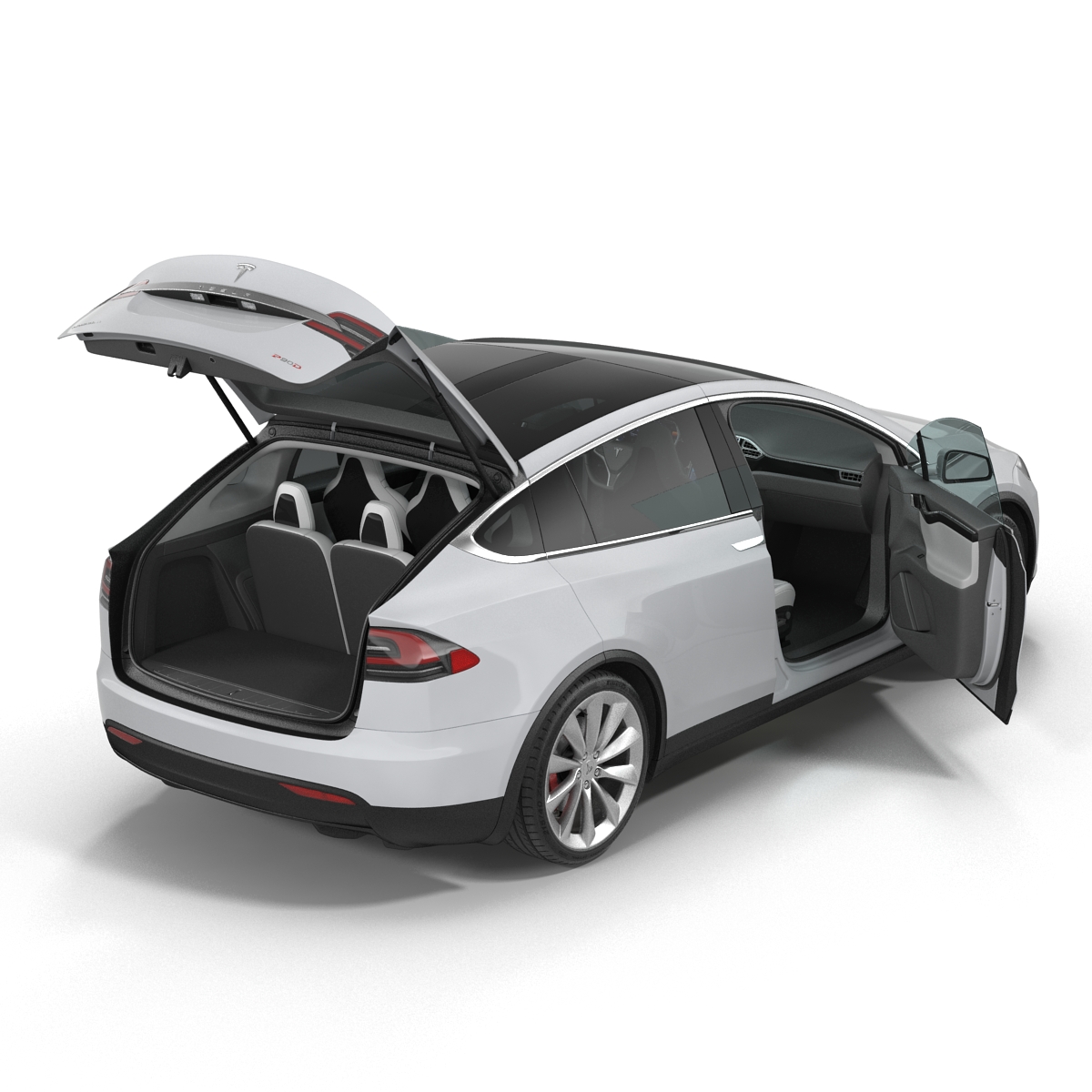 3D model Tesla Model X Rigged