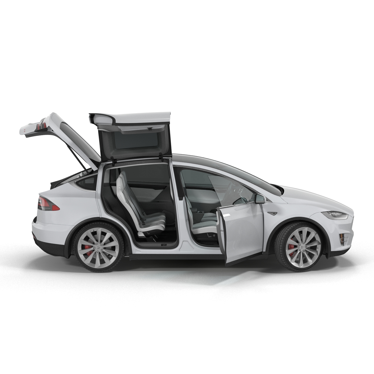 3D model Tesla Model X Rigged