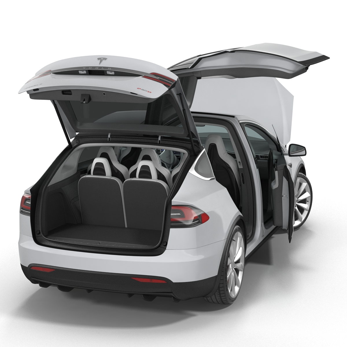 3D model Tesla Model X Rigged