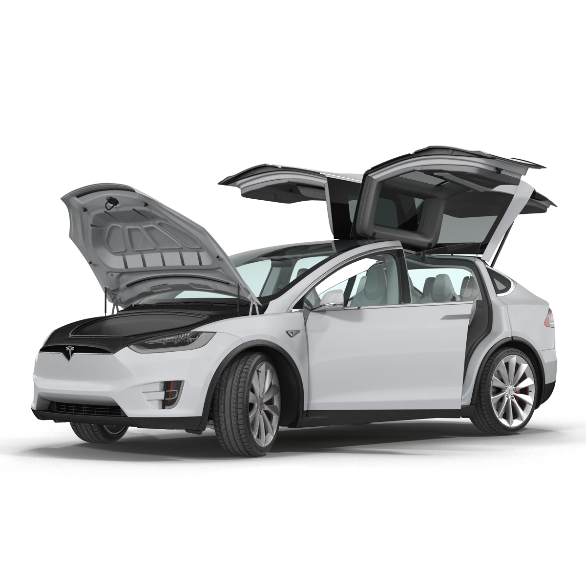 3D model Tesla Model X Rigged