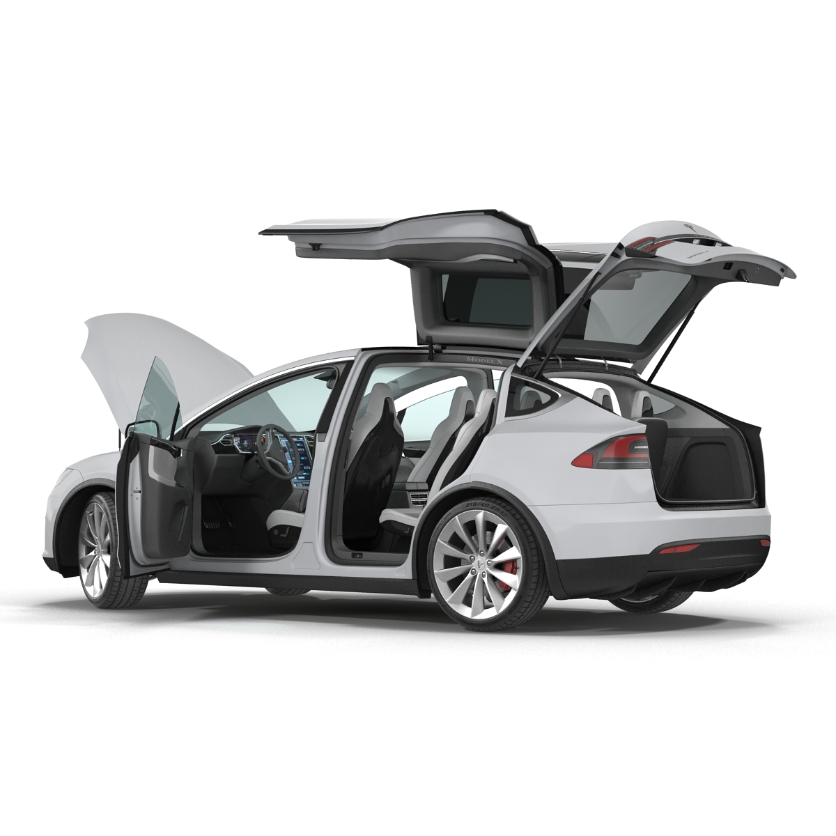 3D model Tesla Model X Rigged