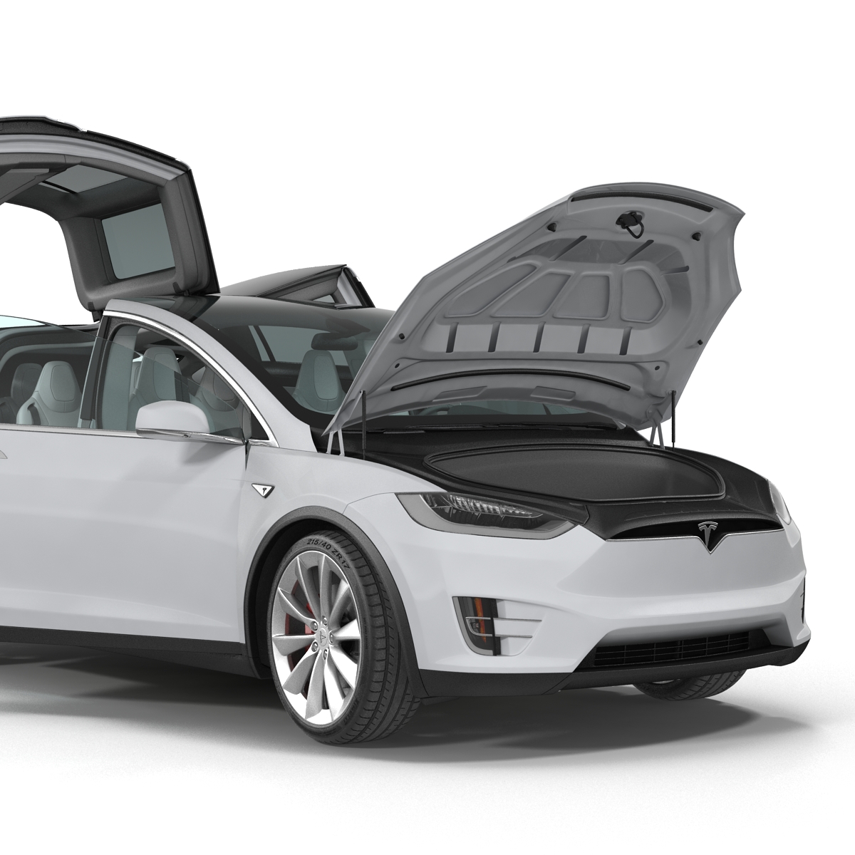 3D model Tesla Model X Rigged