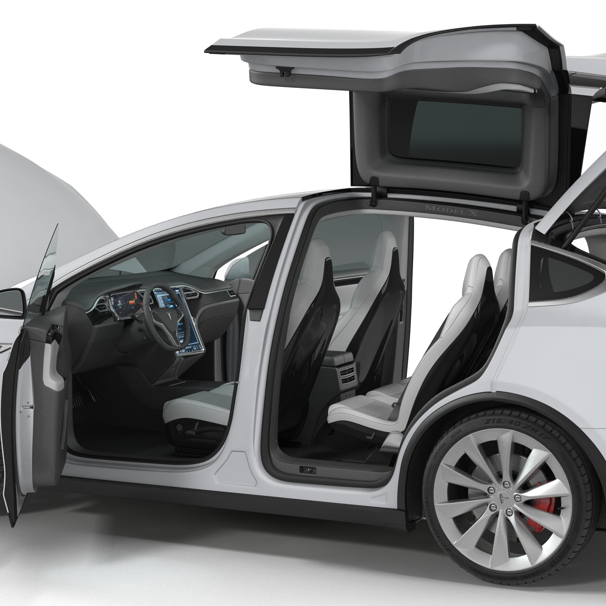 3D model Tesla Model X Rigged