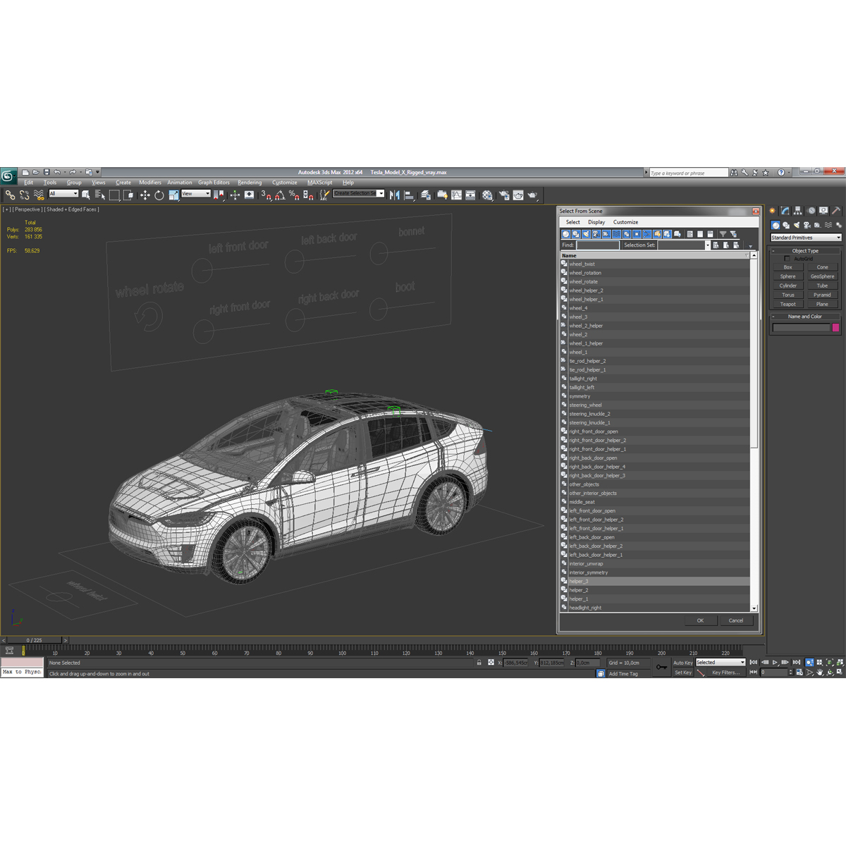 3D model Tesla Model X Rigged