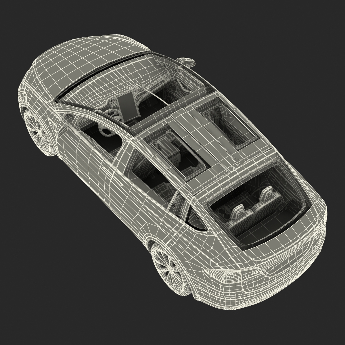 3D model Tesla Model X Rigged