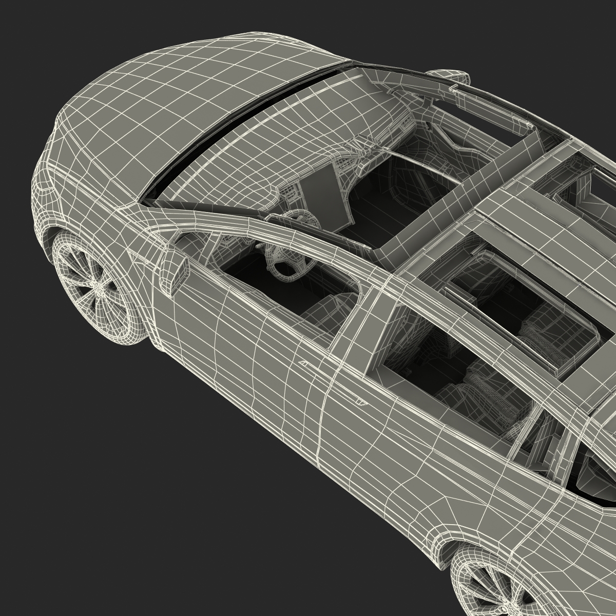 3D model Tesla Model X Rigged