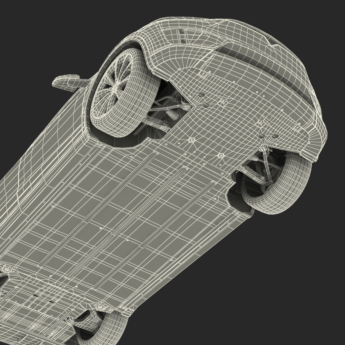 3D model Tesla Model X Rigged