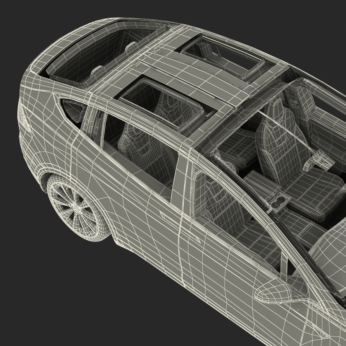 3D model Tesla Model X Rigged