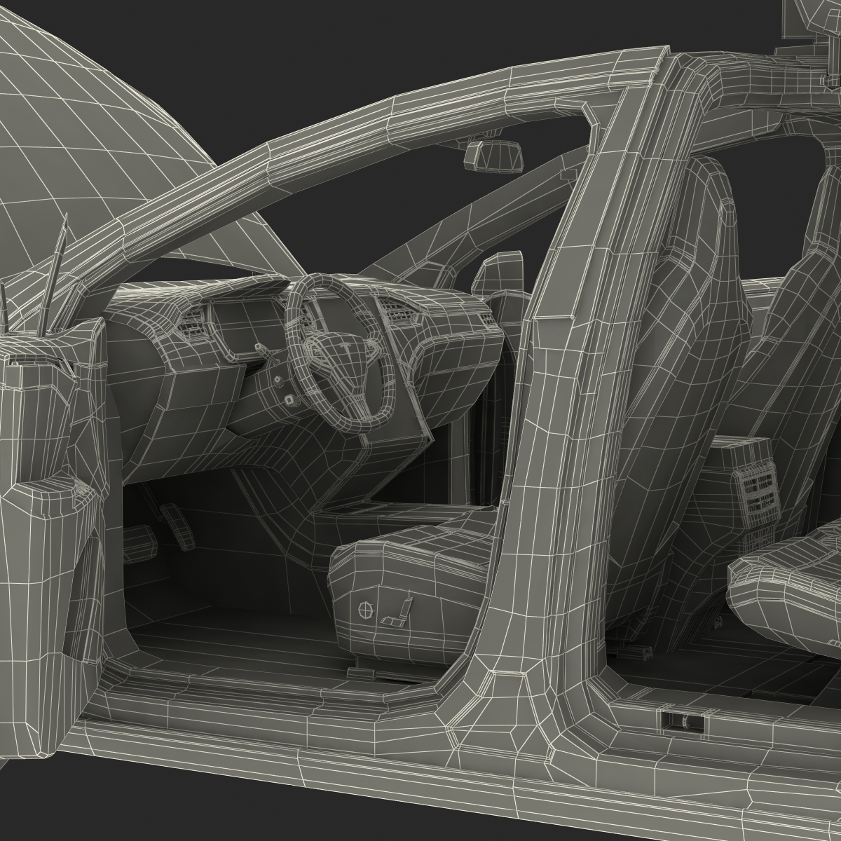 3D model Tesla Model X Rigged