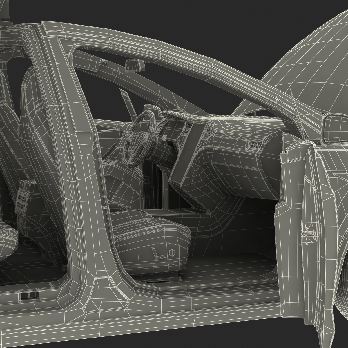 3D model Tesla Model X Rigged