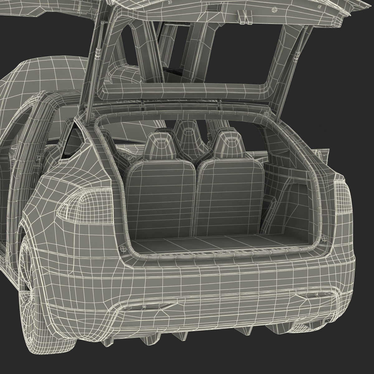 3D model Tesla Model X Rigged