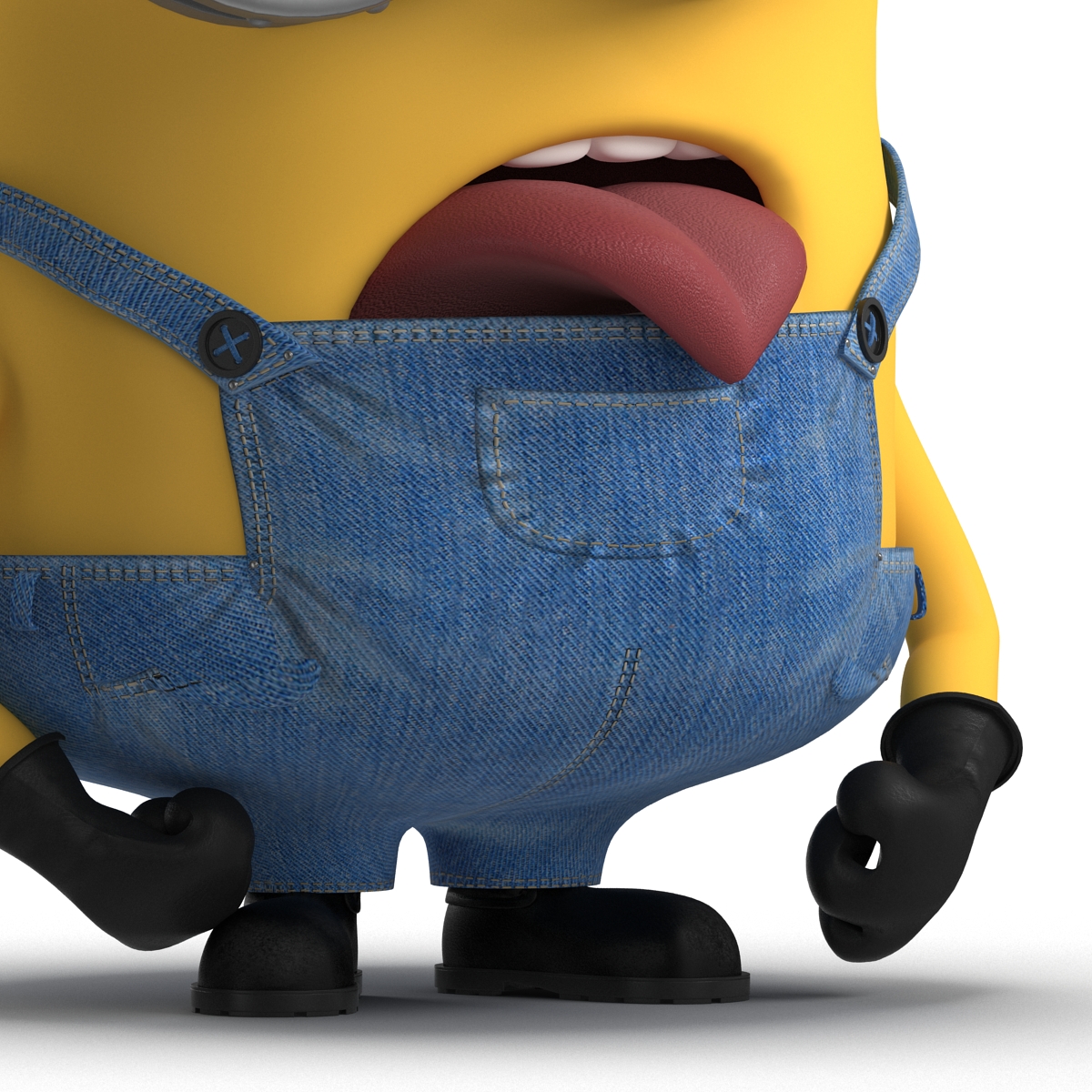 3D Short Two Eyed Minion Pose 2 model