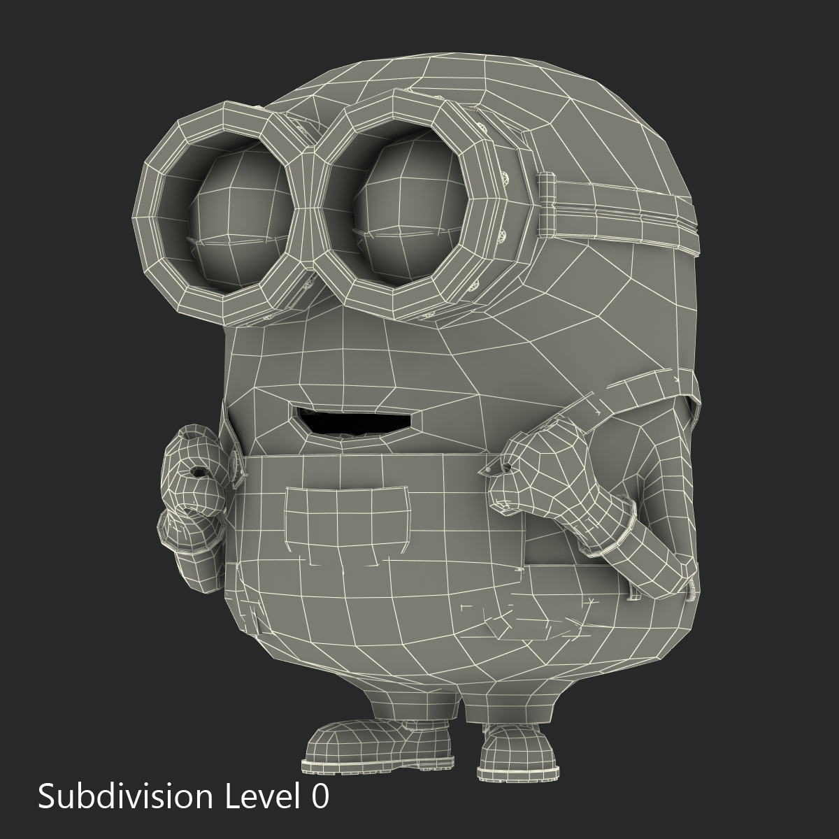 3D Short Two Eyed Minion Pose 3 model