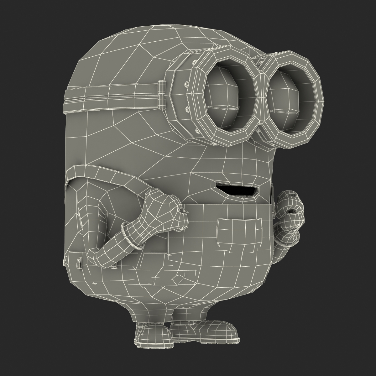 3D Short Two Eyed Minion Pose 3 model