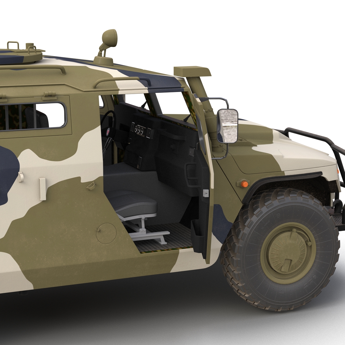 3D Infantry Mobility Vehicle GAZ Tigr M Rigged model