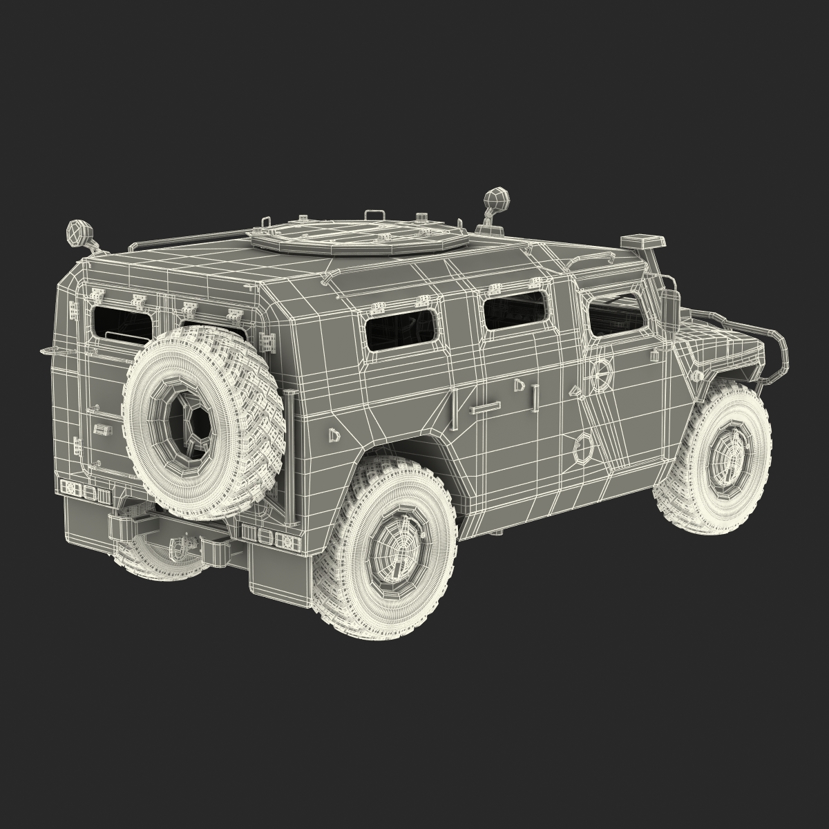 3D Infantry Mobility Vehicle GAZ Tigr M Rigged model