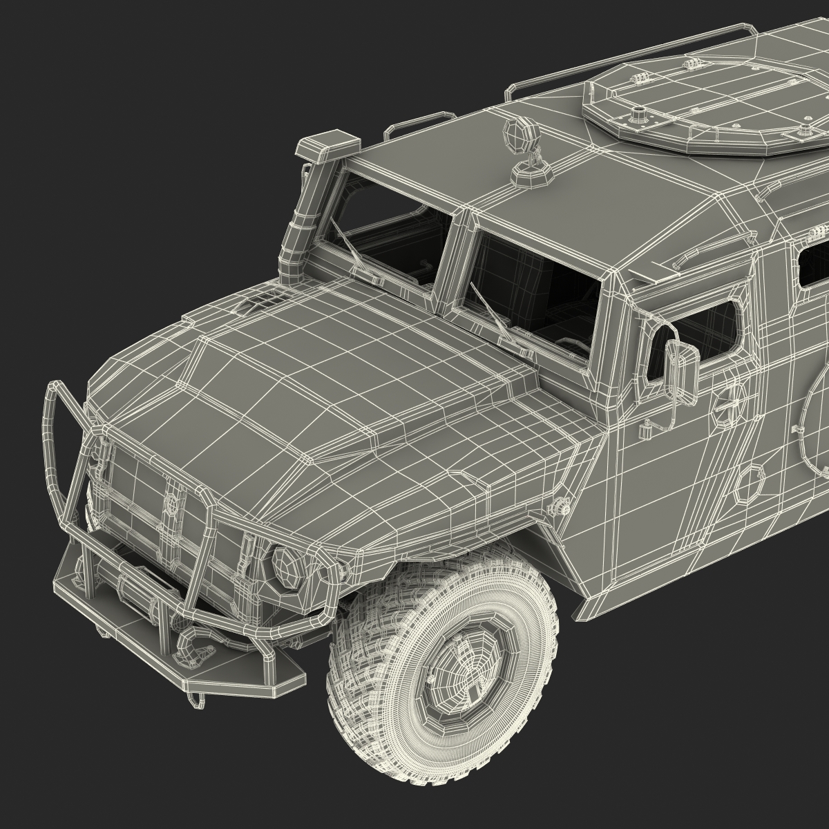 3D Infantry Mobility Vehicle GAZ Tigr M Rigged model