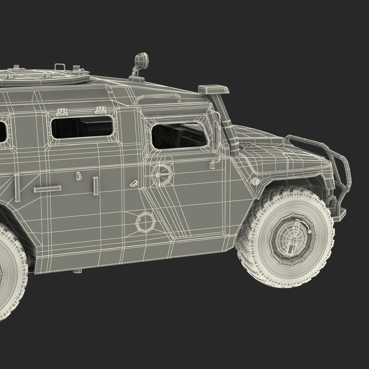 3D Infantry Mobility Vehicle GAZ Tigr M Rigged model