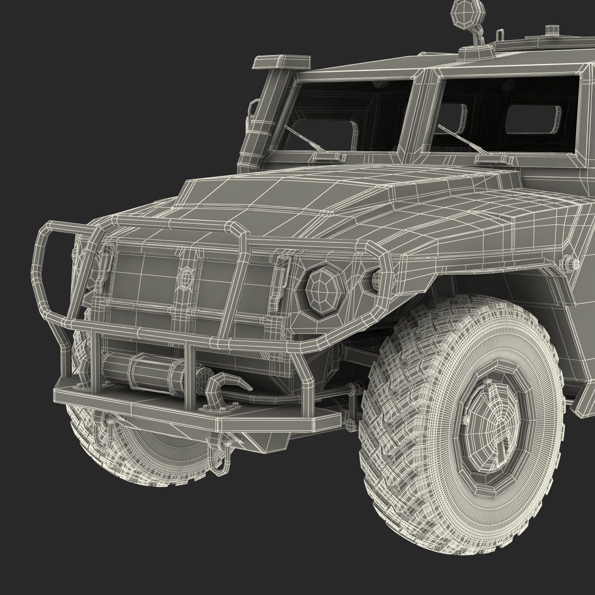 3D Infantry Mobility Vehicle GAZ Tigr M Rigged model