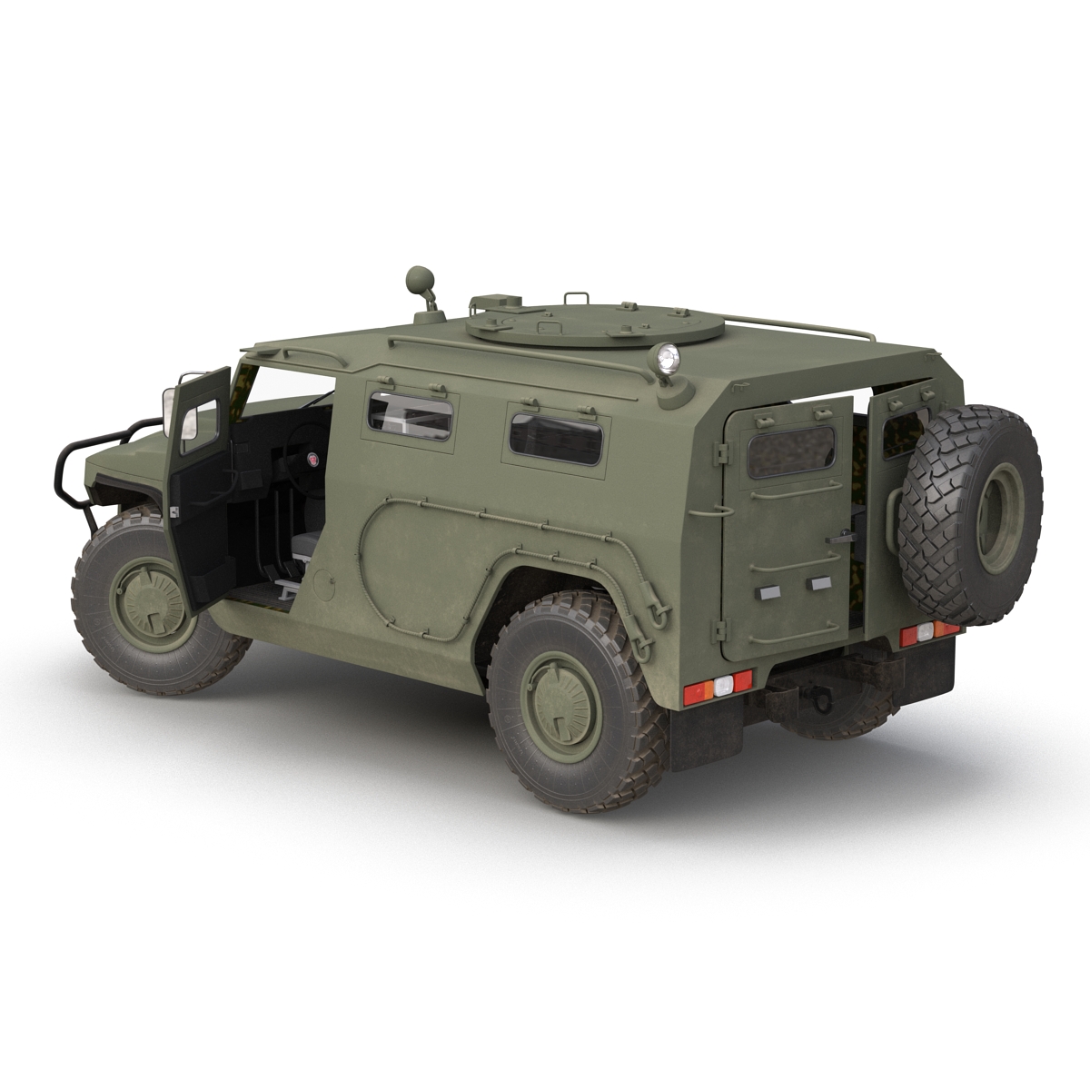 Russian Mobility Vehicle GAZ Tigr M Rigged 3D