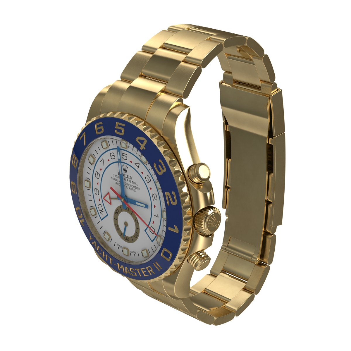 Rolex Yachtmaster II Yellow Gold 3D