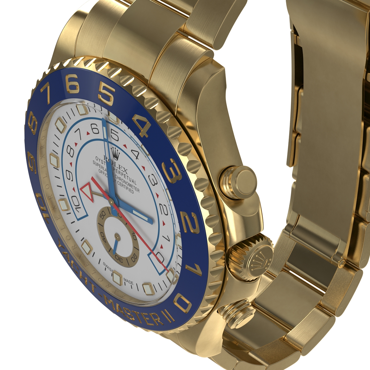 Rolex Yachtmaster II Yellow Gold 3D