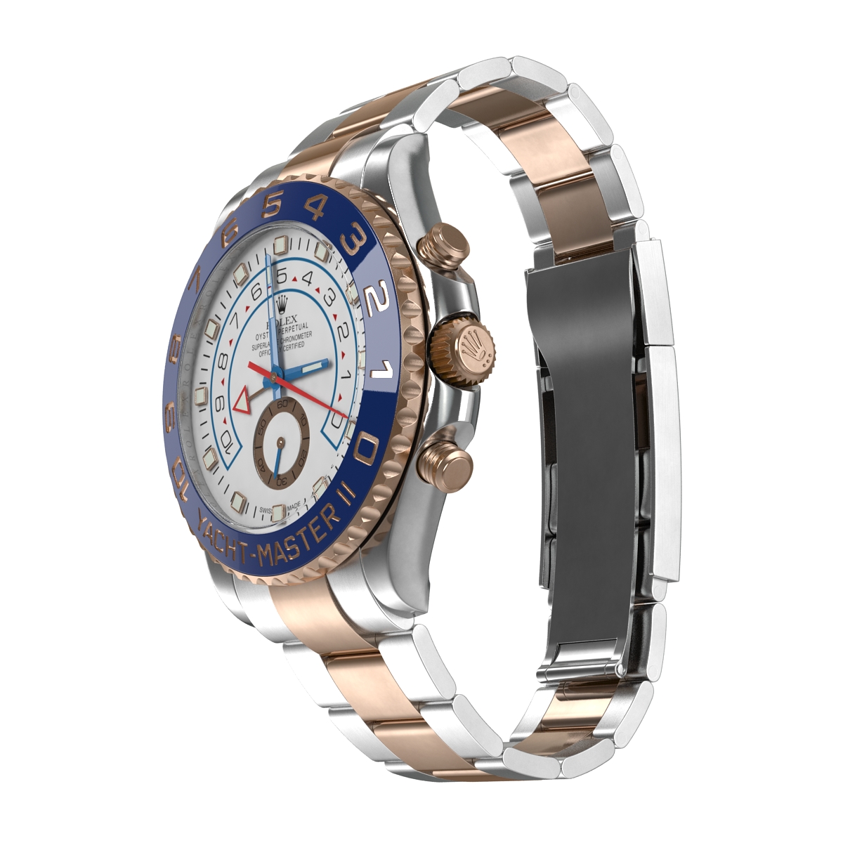 3D model Rolex Yachtmaster II Steel and Gold