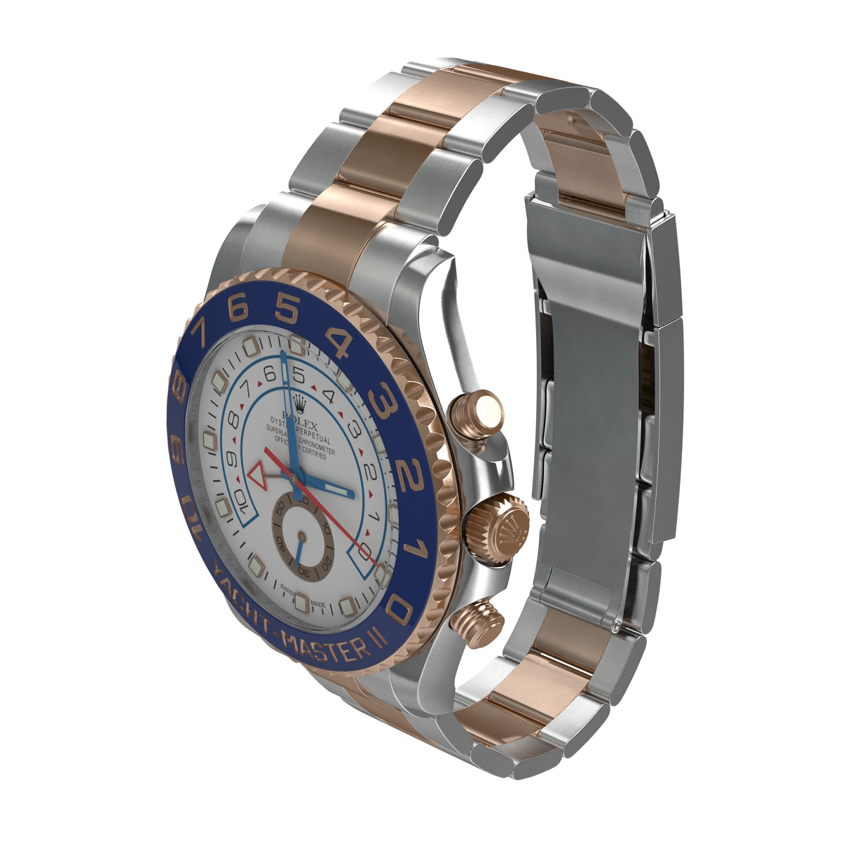 3D model Rolex Yachtmaster II Steel and Gold