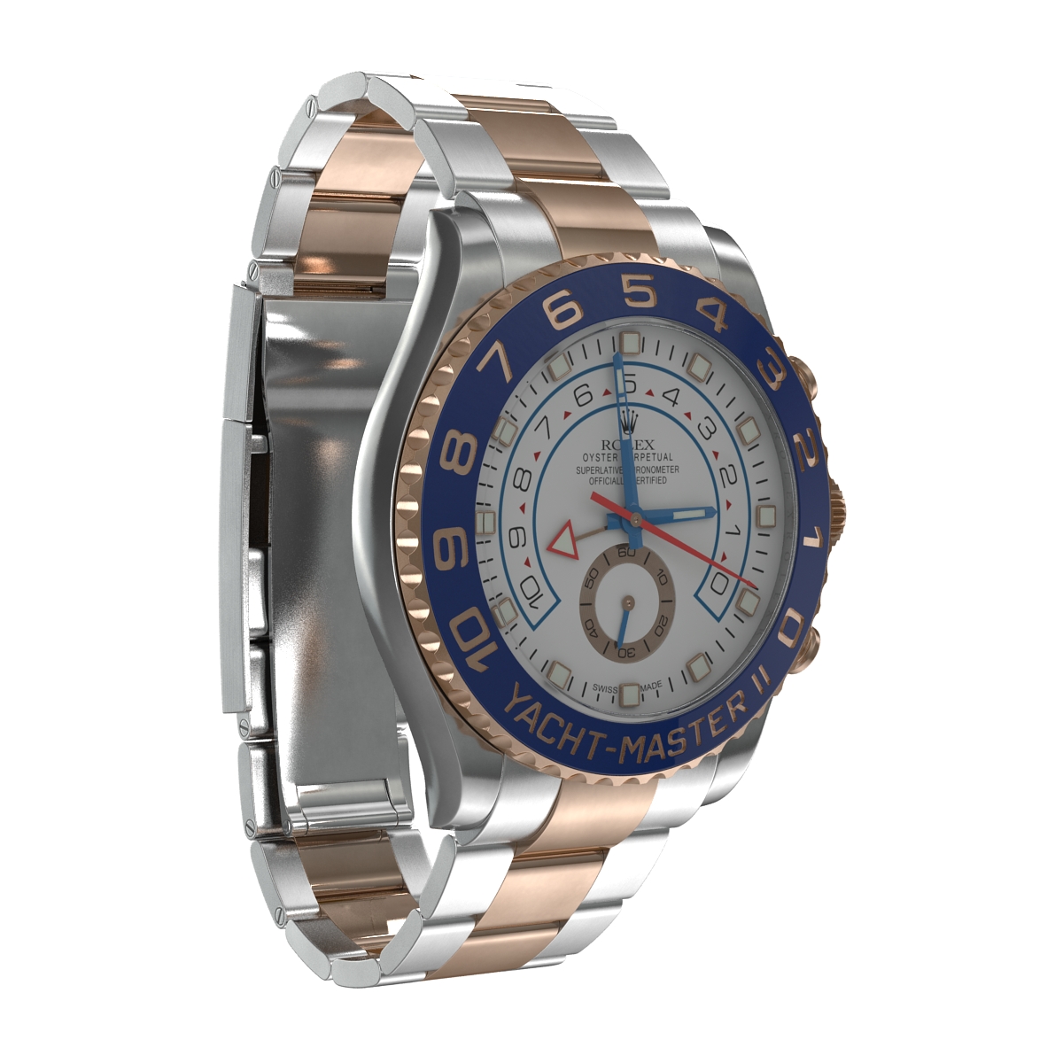 3D model Rolex Yachtmaster II Steel and Gold