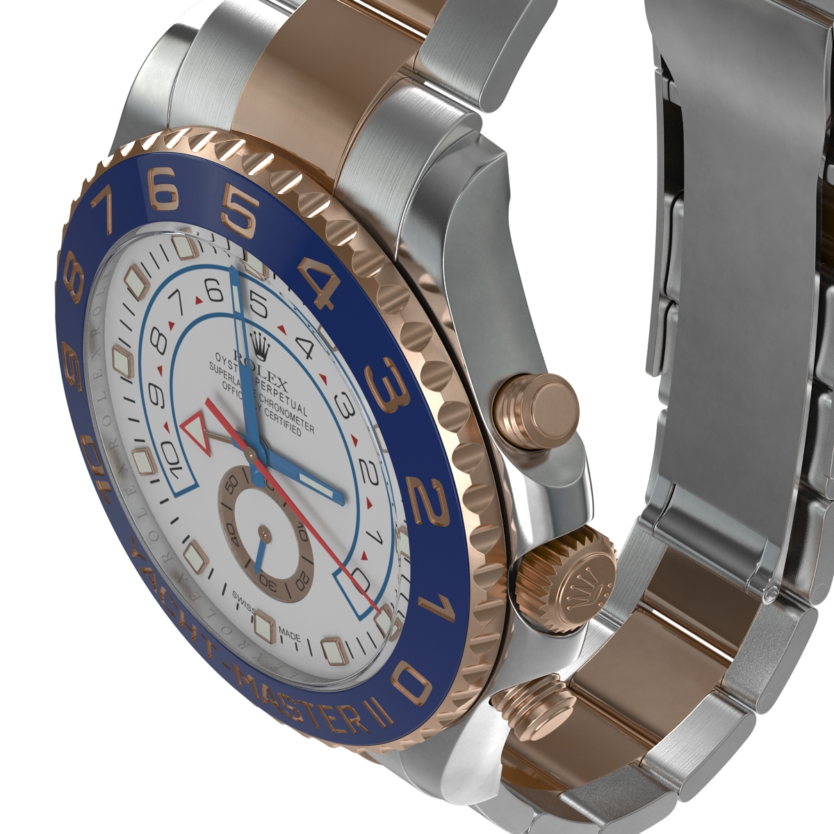 3D model Rolex Yachtmaster II Steel and Gold