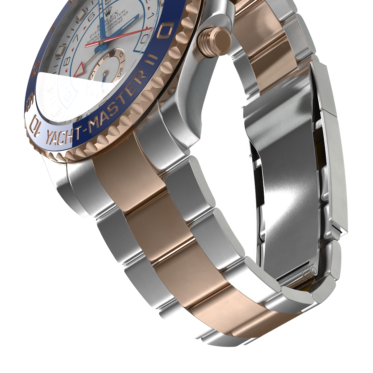 3D model Rolex Yachtmaster II Steel and Gold